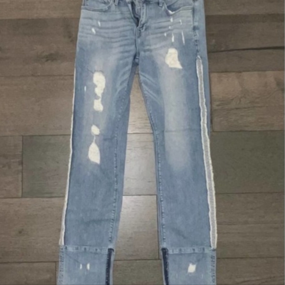 EXPRESS Jeans CROPPED SKINNY MID RISE